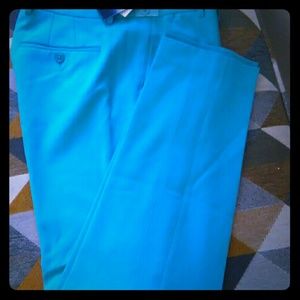 Pair of. Blue green tuxedo pants
